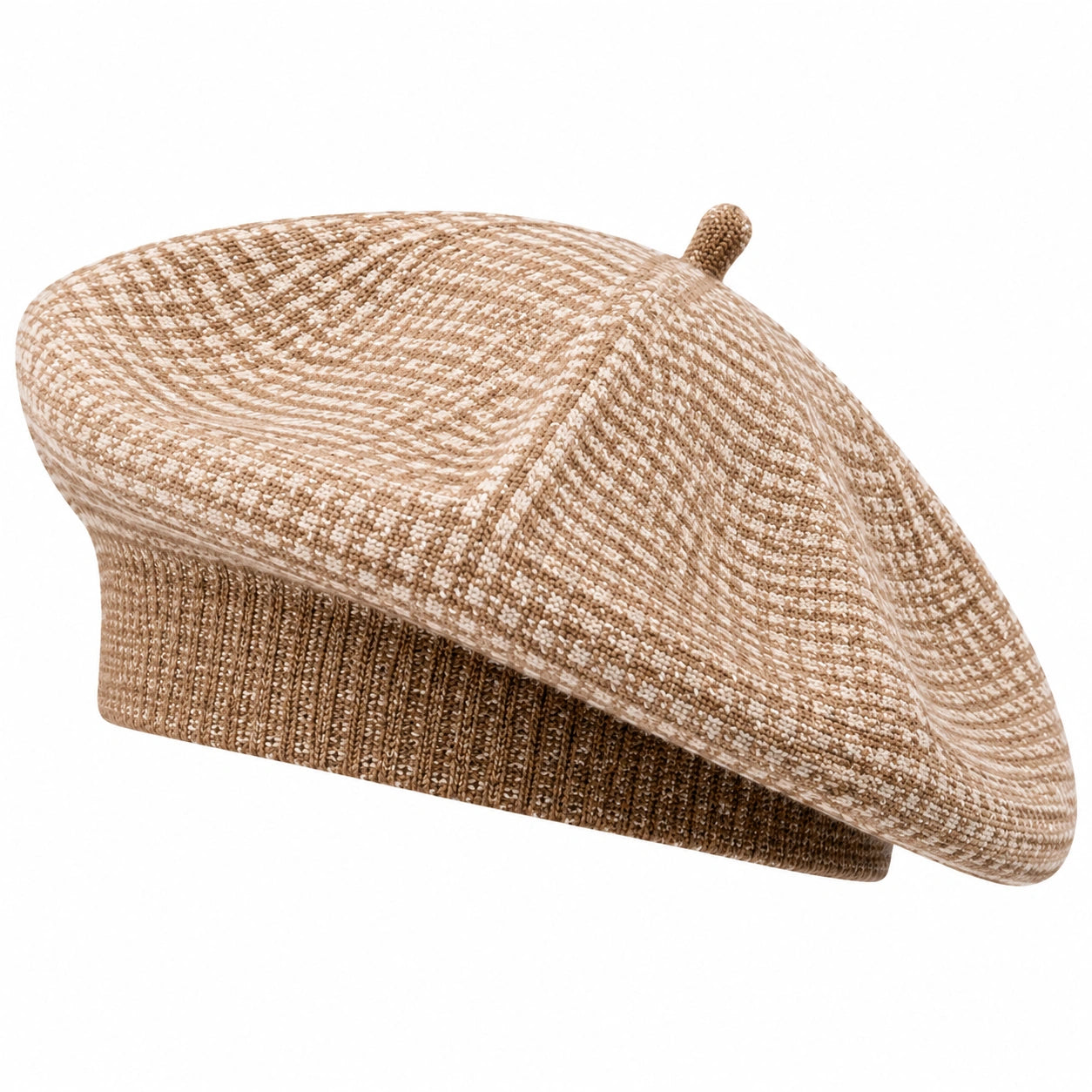 Basco taglia unica in tessuto beige mélange stile casual