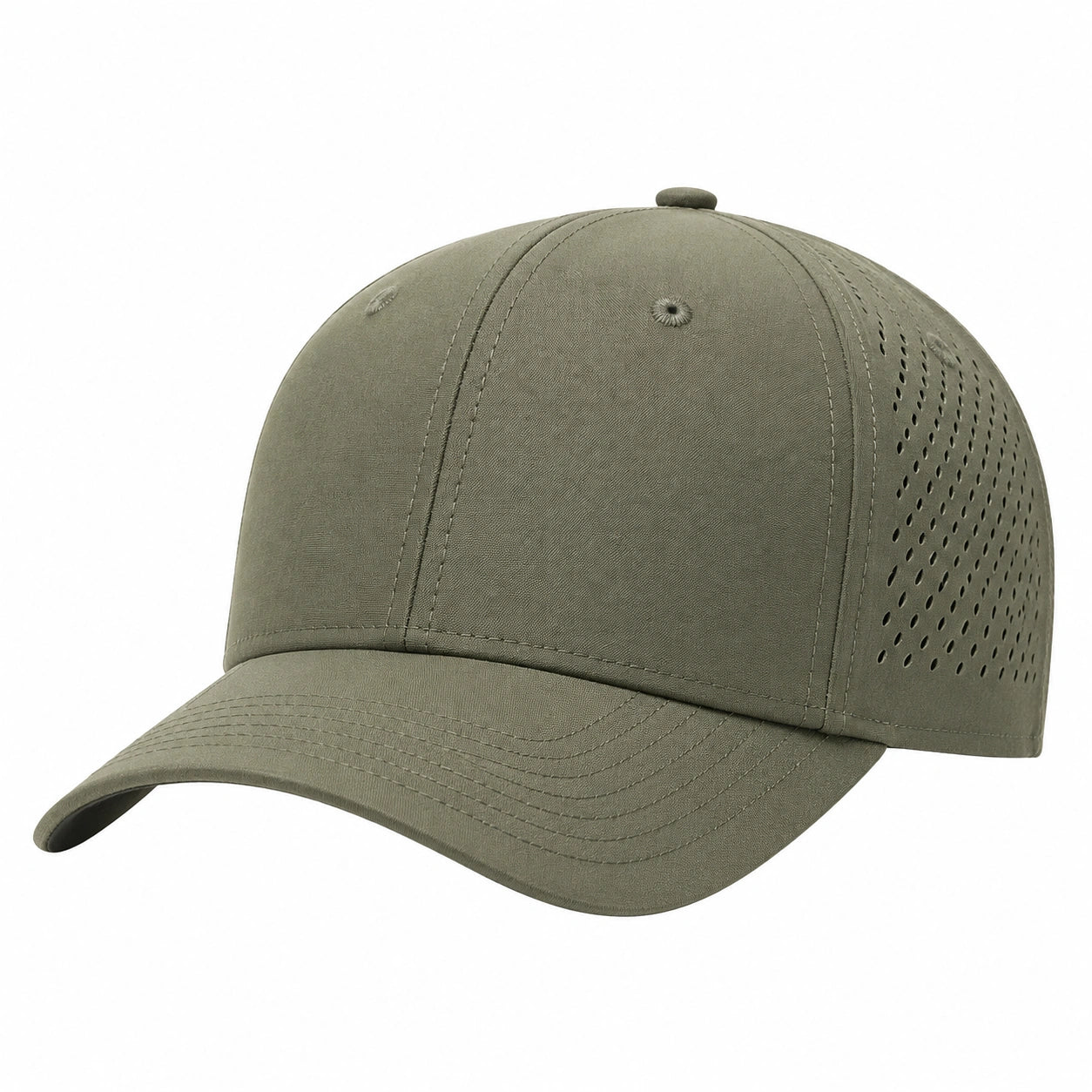 Cappellino da baseball taglia unica in tessuto verde oliva traspirante stile sportivo
