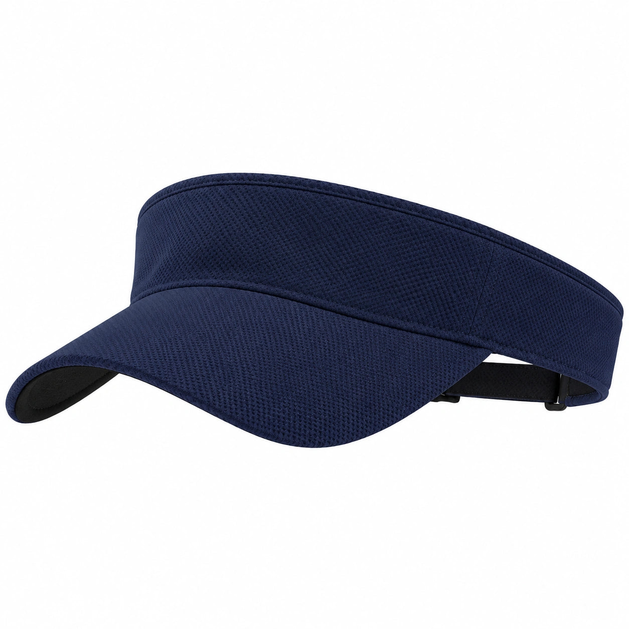 Visiera sportiva taglia unica in tessuto a rete blu navy - regolabile e traspirante
